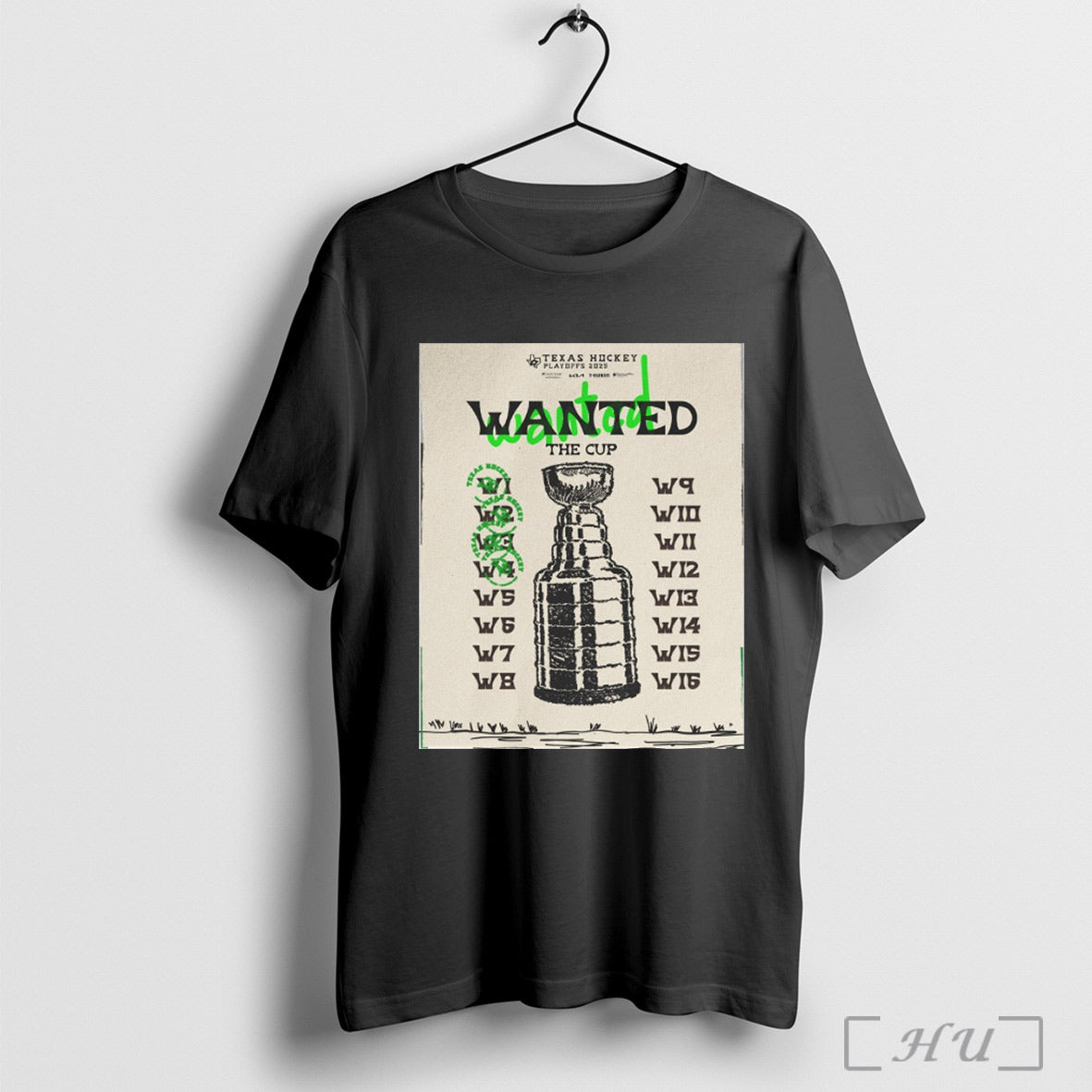 Dallas Stars Wanted The Cup Texas Hockey Playoffs - Adult & Kids T-Shirts, Sweatshirts & Hoodies apparel design preview 1