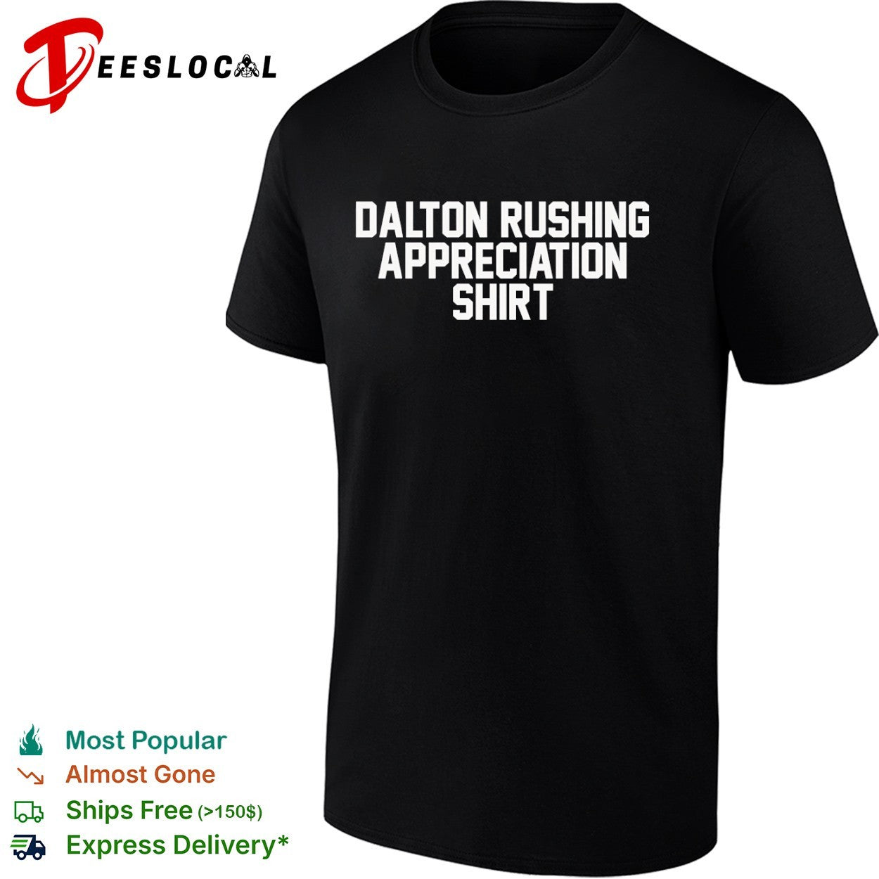Dalton Rushing Appreciation Baseball Catcher - Adult & Kids T-Shirts, Sweatshirts & Hoodies apparel design preview 1
