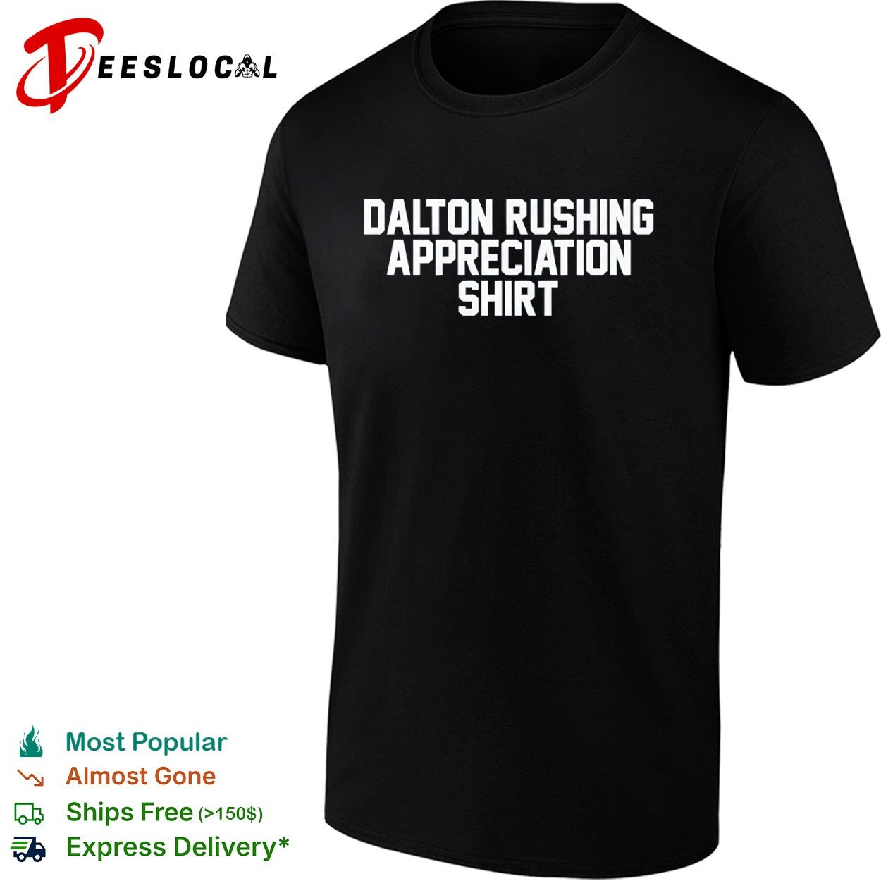Dalton Rushing Appreciation baseball player - Adult & Kids T-Shirts, Sweatshirts & Hoodies apparel design preview 1