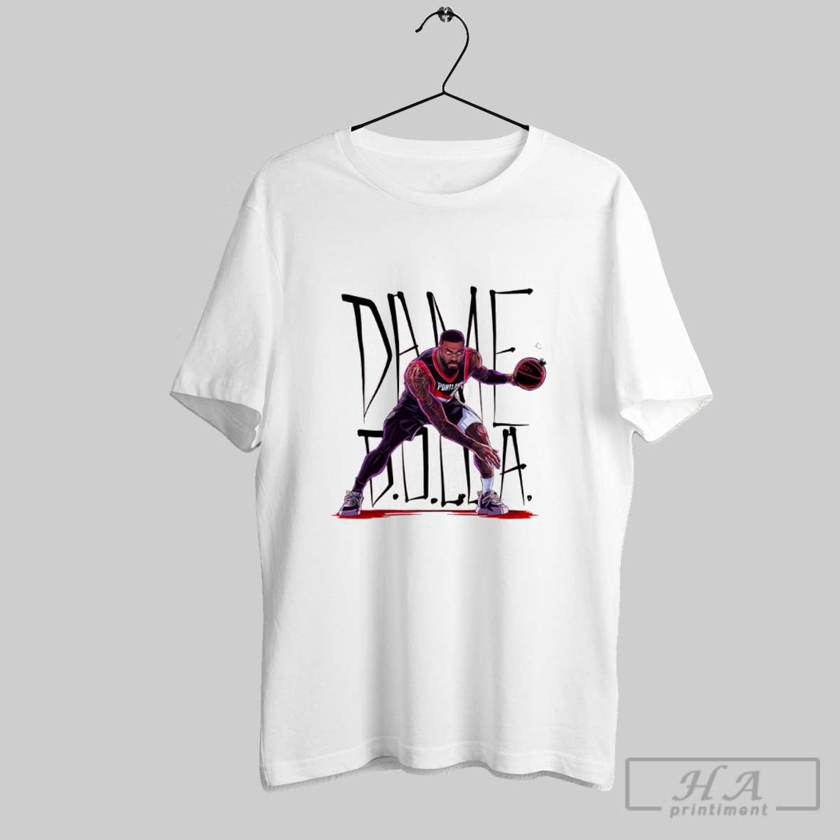 Damian Lillard Basketball Dame Time Superstar Moment - Adult & Kids T-Shirts, Sweatshirts & Hoodies apparel design preview 1