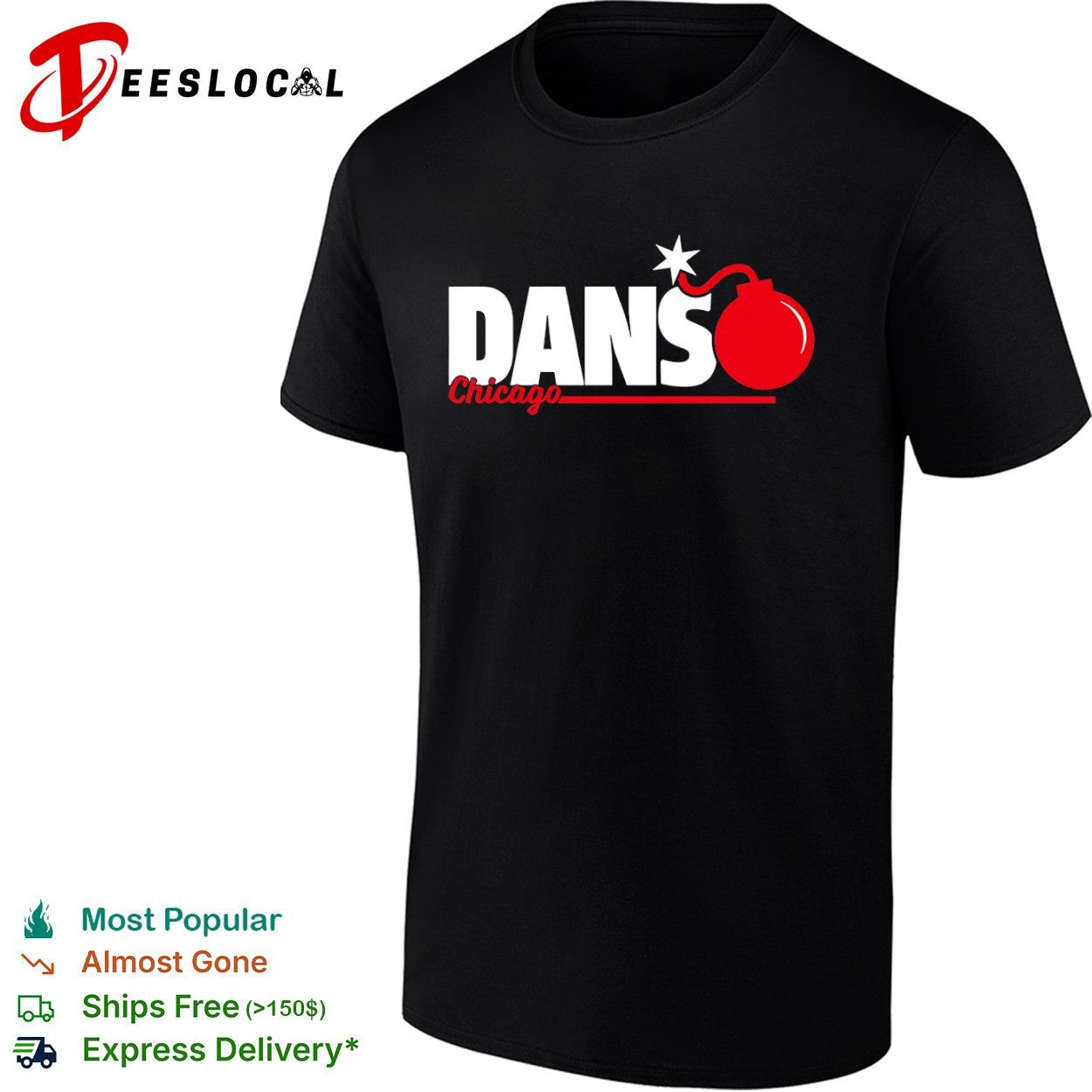 Dansby Swanson Chicago Cubs dans bomb - Adult & Kids T-Shirts, Sweatshirts & Hoodies apparel design preview 1