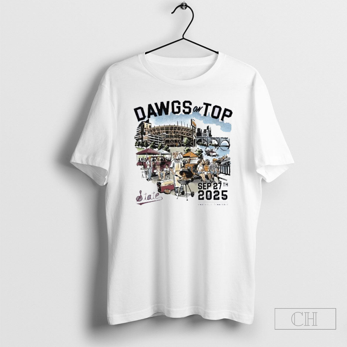 Dawgs On Top Tennessee Vs Mississippi State Game Day - Adult & Kids T-Shirts, Sweatshirts & Hoodies apparel design preview 1