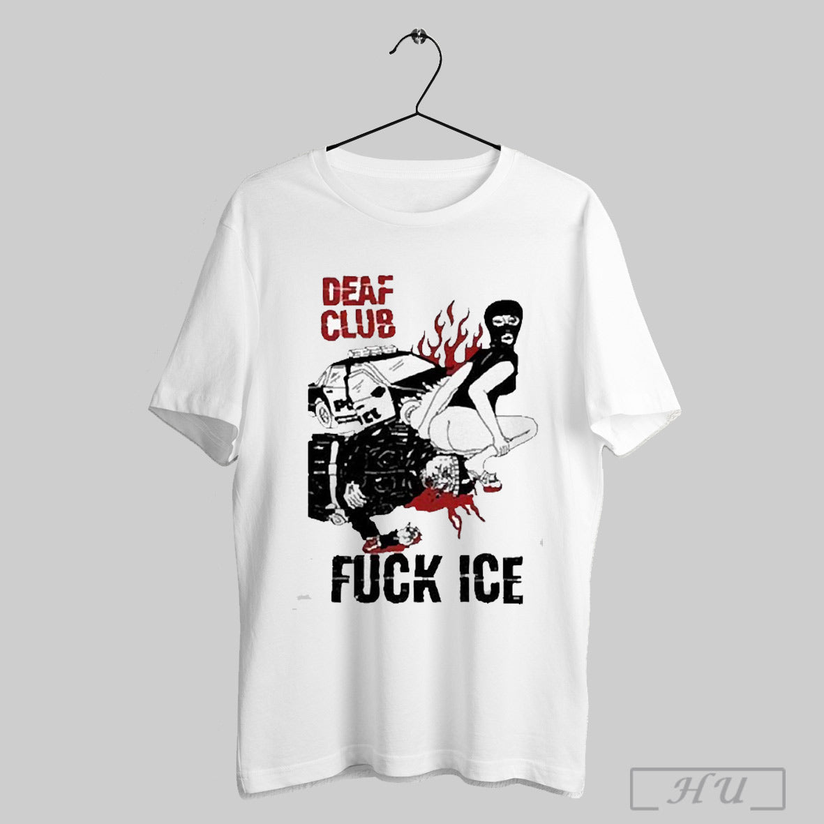 Deaf Club Fuck Ice 2025 - Adult & Kids T-Shirts, Sweatshirts & Hoodies apparel design preview 1
