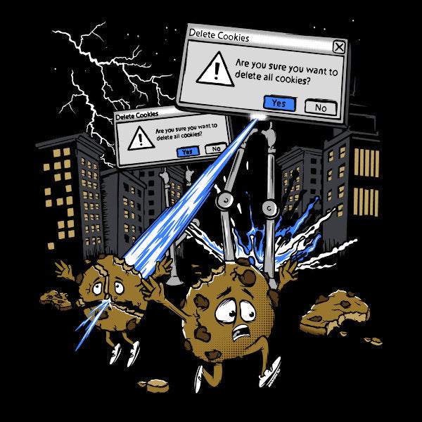 Delete Your Computer Cookies - Adult & Kids T-Shirts, Sweatshirts & Hoodies apparel design preview 1