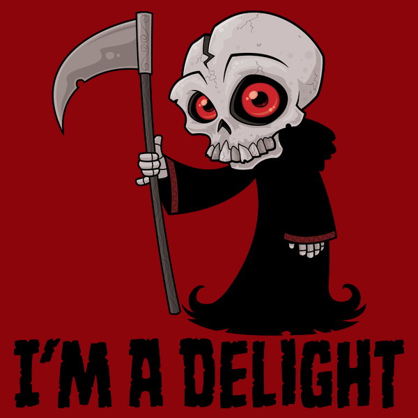 Delightfully Grim Reaper - Adult & Kids T-Shirts, Sweatshirts & Hoodies apparel design preview 1