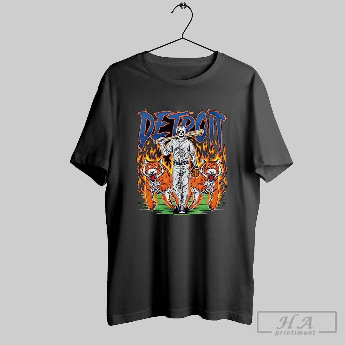 Detroit Baseball Tigers Graphic Skeleton Sweater And - Adult & Kids T-Shirts, Sweatshirts & Hoodies apparel design preview 1