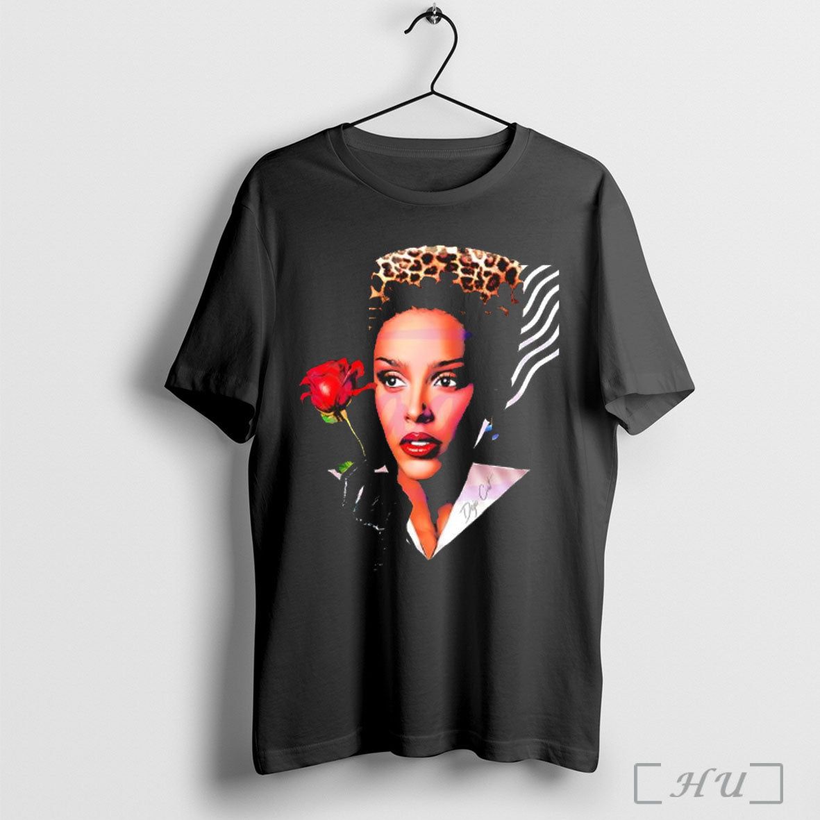 Doja With Rose Vintage Glamour Fashion Illustration - Adult & Kids T-Shirts, Sweatshirts & Hoodies apparel design preview 1