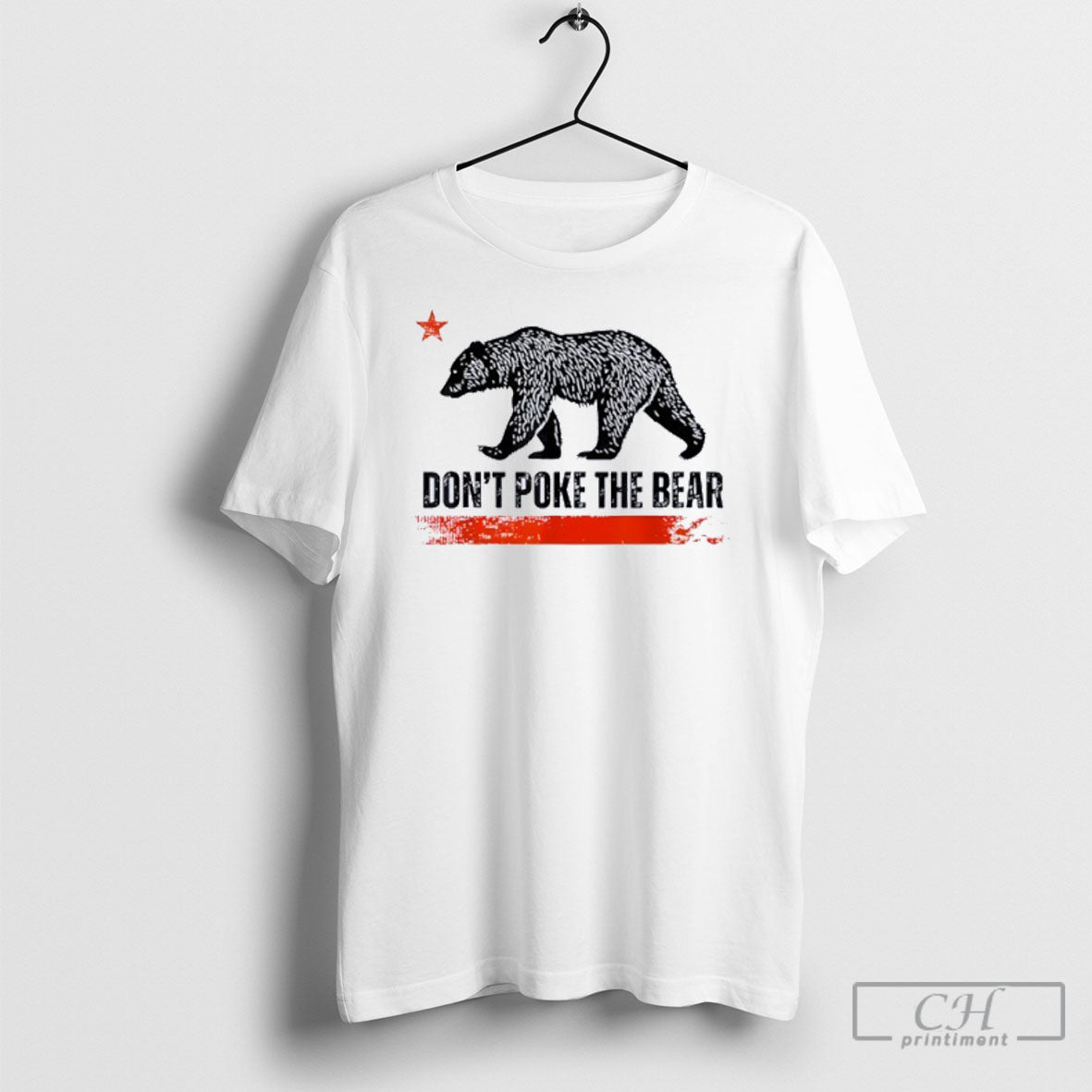Dont Poke The Bear California Republic Design - Adult & Kids T-Shirts, Sweatshirts & Hoodies apparel design preview 1