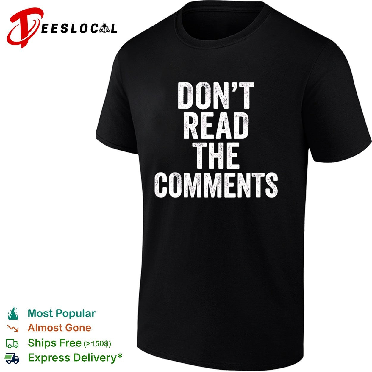 Don't read the comments - Adult & Kids T-Shirts, Sweatshirts & Hoodies apparel design preview 1