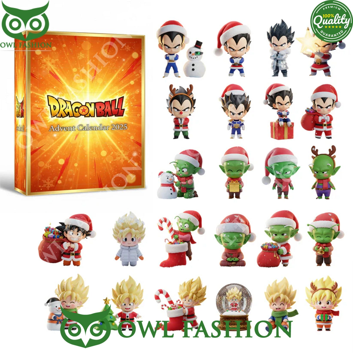 Dragonball Vegeta Goku Advent Calendar 2025 - Adult & Kids T-Shirts, Sweatshirts & Hoodies apparel design preview 1