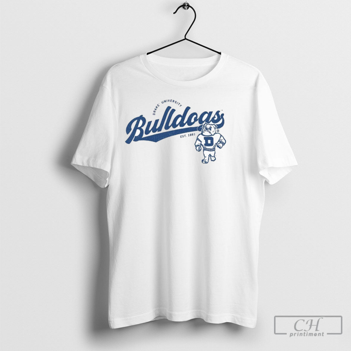 Drake University Bulldogs Script Logo Heavyweight - Adult & Kids T-Shirts, Sweatshirts & Hoodies apparel design preview 1