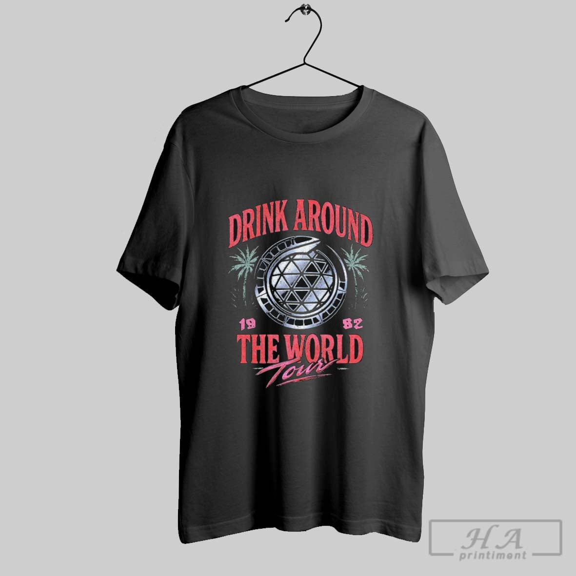 Drink Around The World Tour 1982 - Adult & Kids T-Shirts, Sweatshirts & Hoodies apparel design preview 1