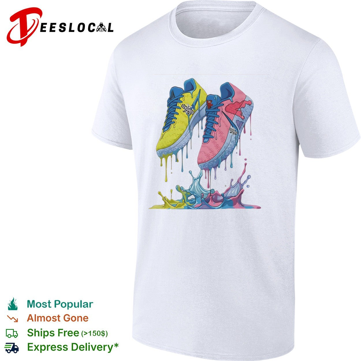 Dripping paint shoes - Adult & Kids T-Shirts, Sweatshirts & Hoodies apparel design preview 1