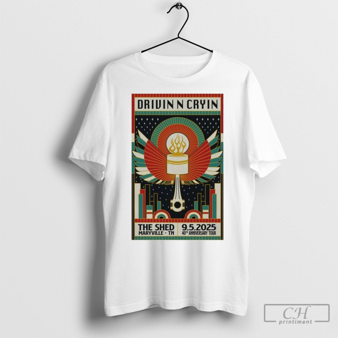 Drivin N Cryin Tour The Shed Maryville Tn 05 Sept - Adult & Kids T-Shirts, Sweatshirts & Hoodies apparel design preview 1