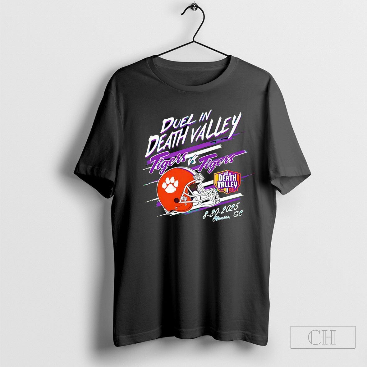 Duel In Death Valley Tigers Vs 2025 Helmet - Adult & Kids T-Shirts, Sweatshirts & Hoodies apparel design preview 1