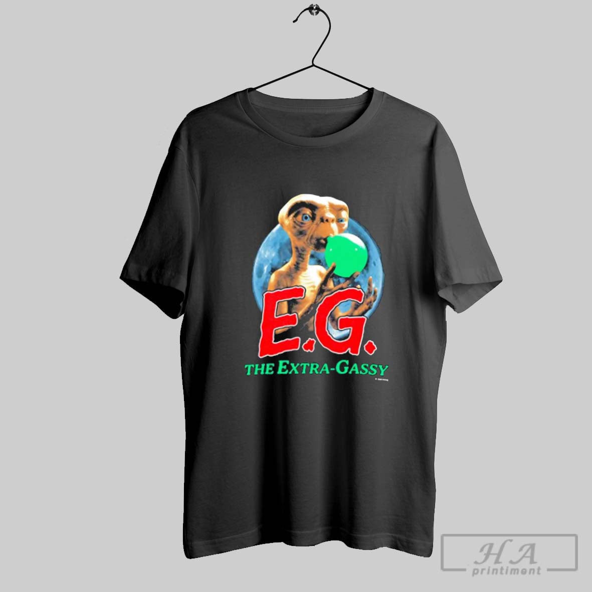 E G The Extra Gassy He Is A Man From Outer Space - Adult & Kids T-Shirts, Sweatshirts & Hoodies apparel design preview 1