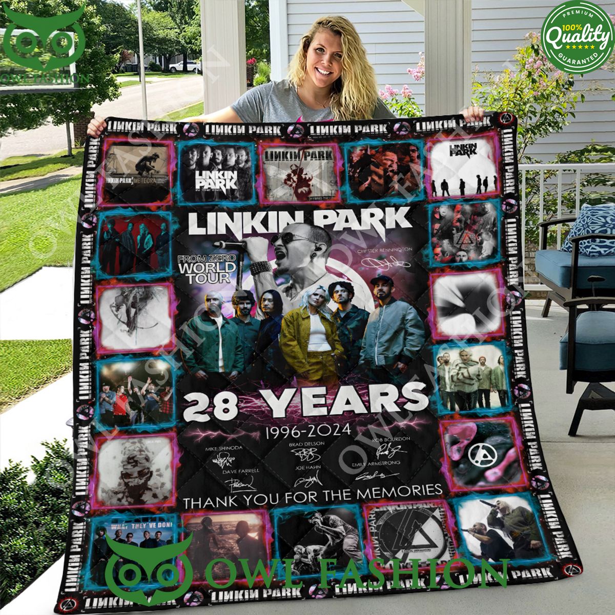 Linkin Park 28 years 1996 2024 From Zero World tour - Adult & Kids T-Shirts, Sweatshirts & Hoodies apparel design preview 1