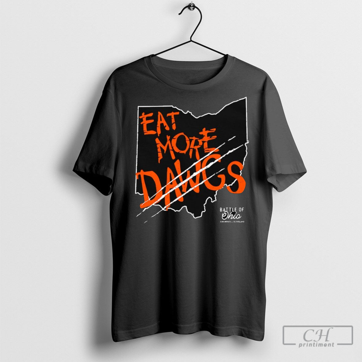 Eat More Dawgs The Battle Of Ohio Cincinnati Vs - Adult & Kids T-Shirts, Sweatshirts & Hoodies apparel design preview 1