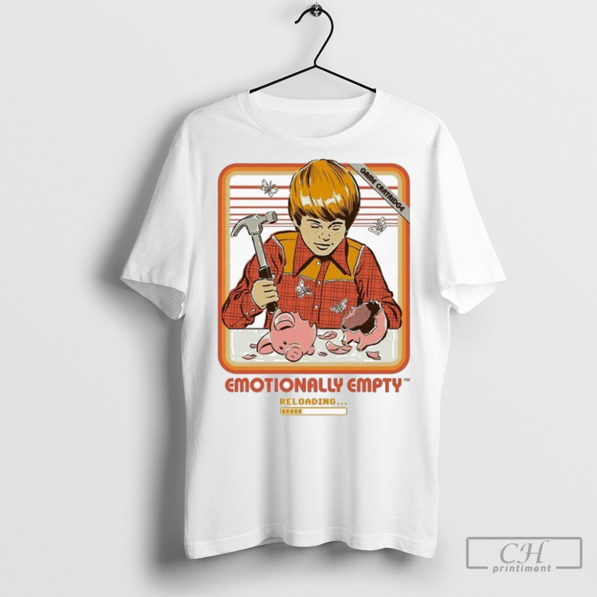 Emotionally Empty Reloading Game Cartridge - Adult & Kids T-Shirts, Sweatshirts & Hoodies apparel design preview 1