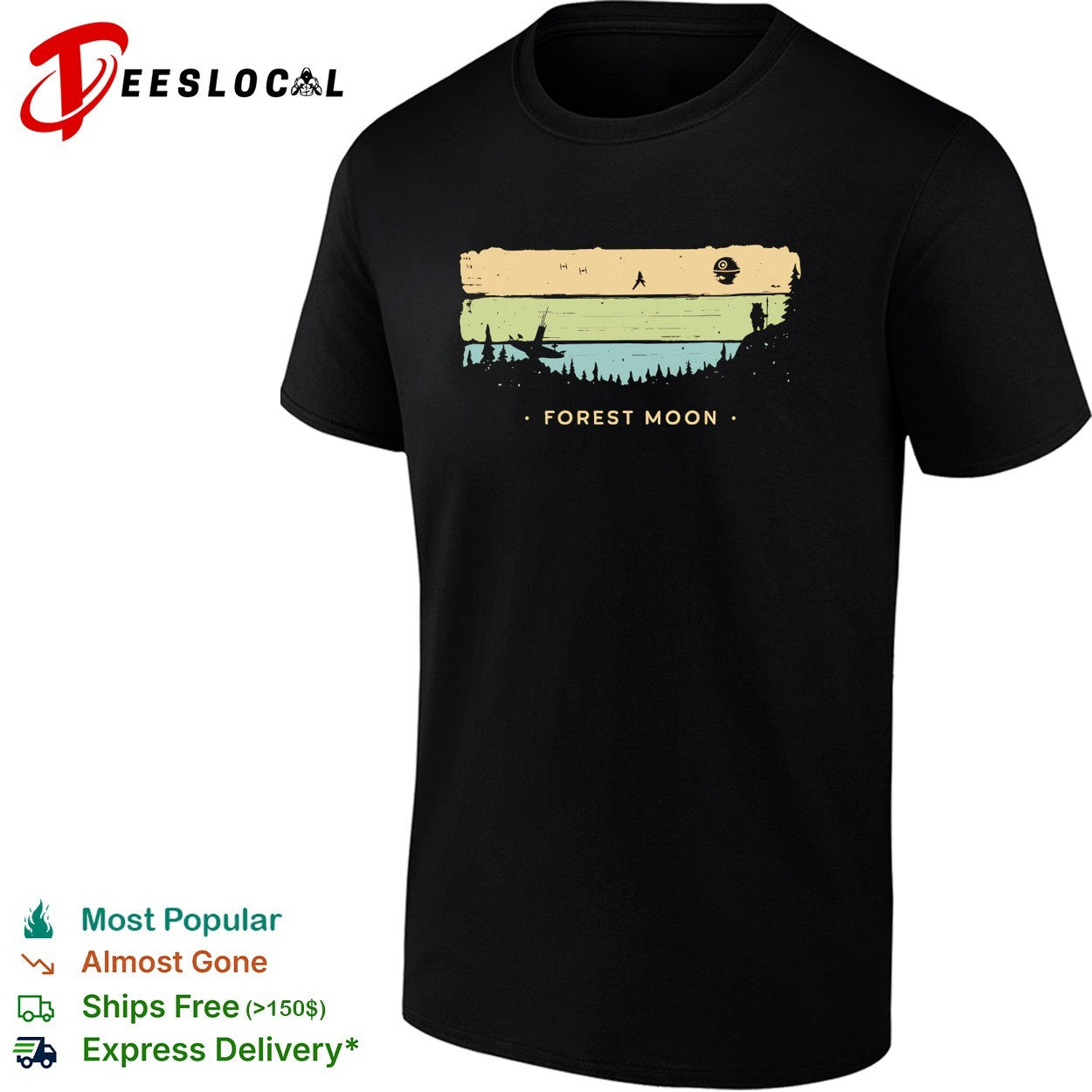 Endor the forest moon Sentinel of retro - Adult & Kids T-Shirts, Sweatshirts & Hoodies apparel design preview 1
