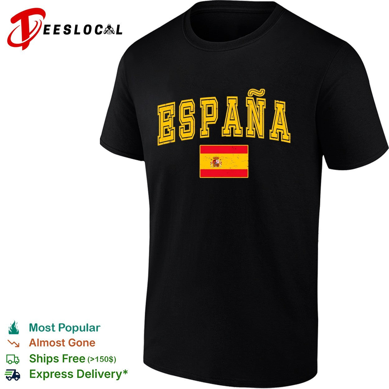 Espana Spain flag - Adult & Kids T-Shirts, Sweatshirts & Hoodies apparel design preview 1