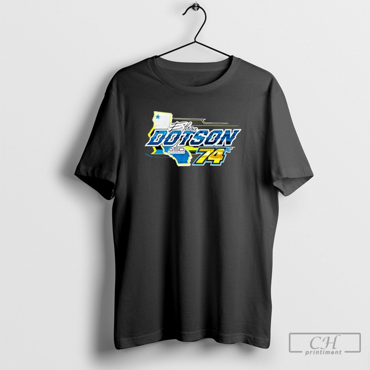 Ethan Dotson Motorsports Bakersfield 74 Dirt Track - Adult & Kids T-Shirts, Sweatshirts & Hoodies apparel design preview 1