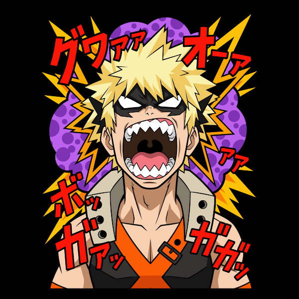 Explosive Rage Katsuki Bakugo - Adult & Kids T-Shirts, Sweatshirts & Hoodies apparel design preview 1
