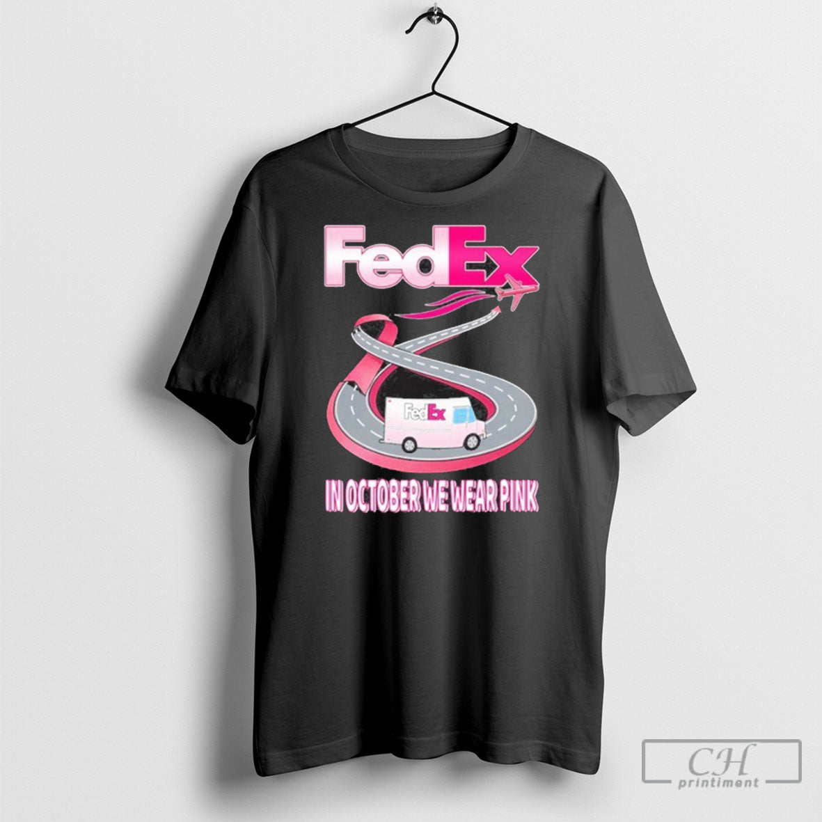 Fedex In October We Wear Pink - Adult & Kids T-Shirts, Sweatshirts & Hoodies apparel design preview 1