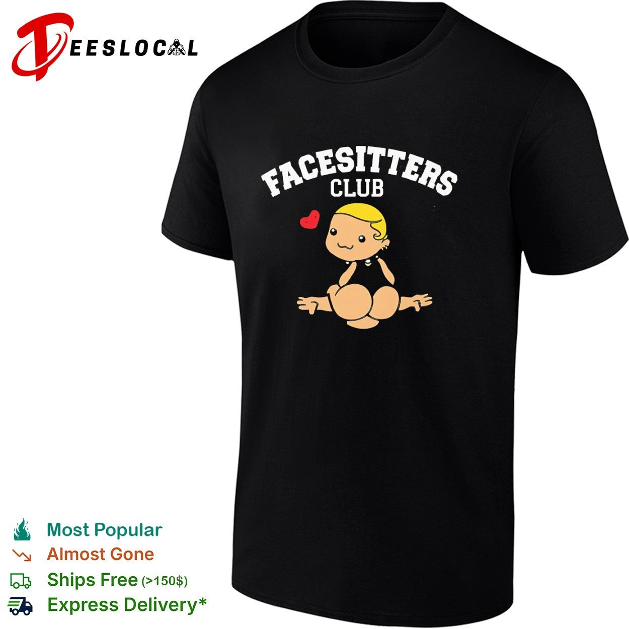 Facesitters Club Kawaii Chibi Anime - Adult & Kids T-Shirts, Sweatshirts & Hoodies apparel design preview 1