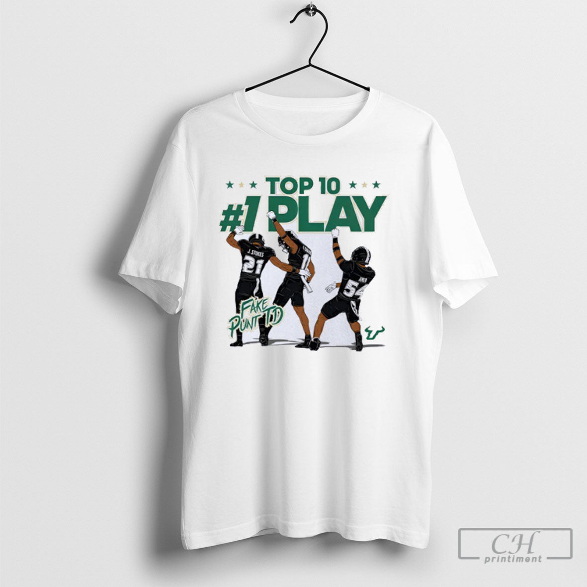 Fake Punt Td Usf University Of South Florida Ncaa - Adult & Kids T-Shirts, Sweatshirts & Hoodies apparel design preview 1