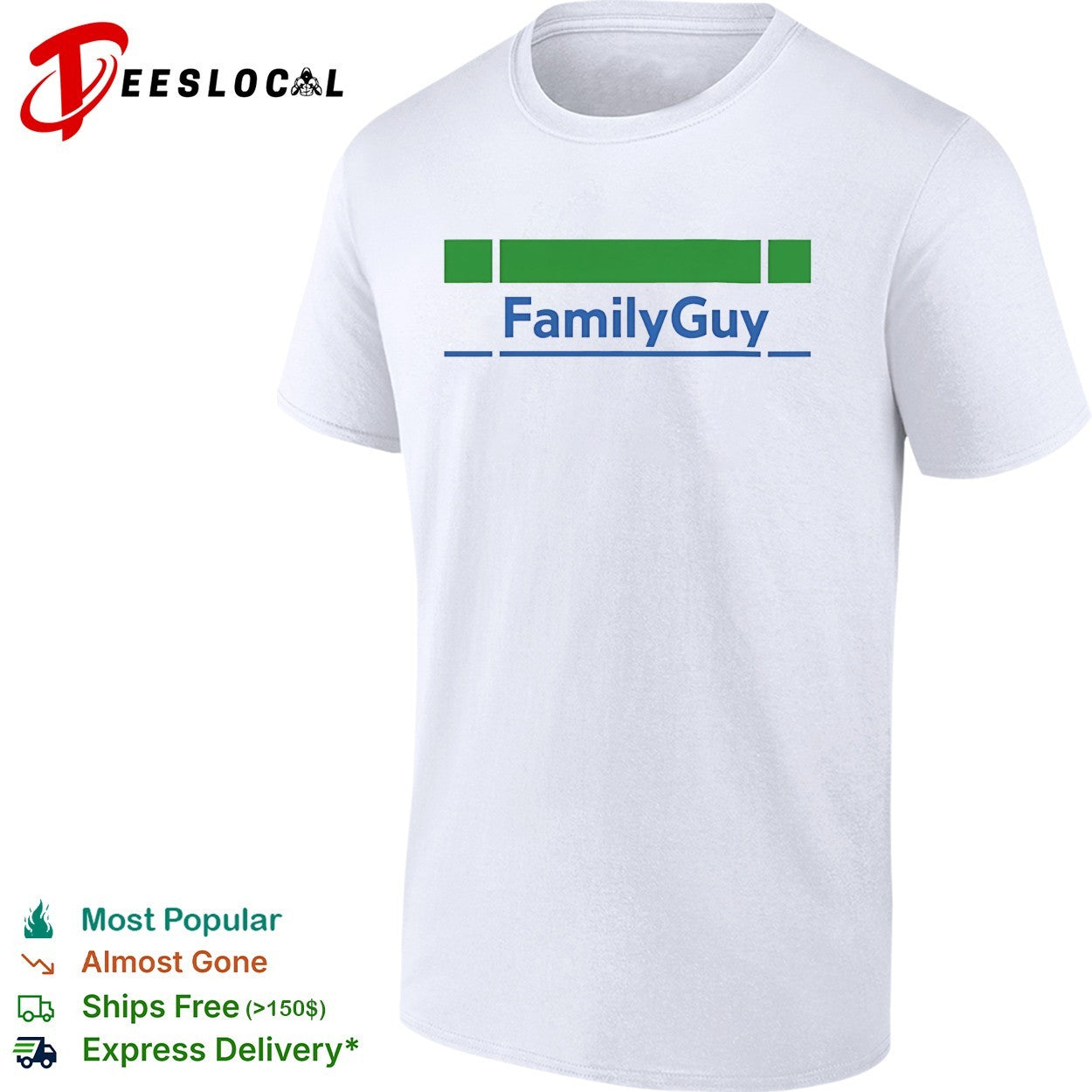 Family Guy Subway logo parody - Adult & Kids T-Shirts, Sweatshirts & Hoodies apparel design preview 1