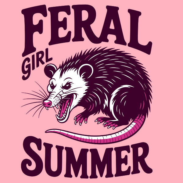 Feral Girl Summer - Adult & Kids T-Shirts, Sweatshirts & Hoodies apparel design preview 1
