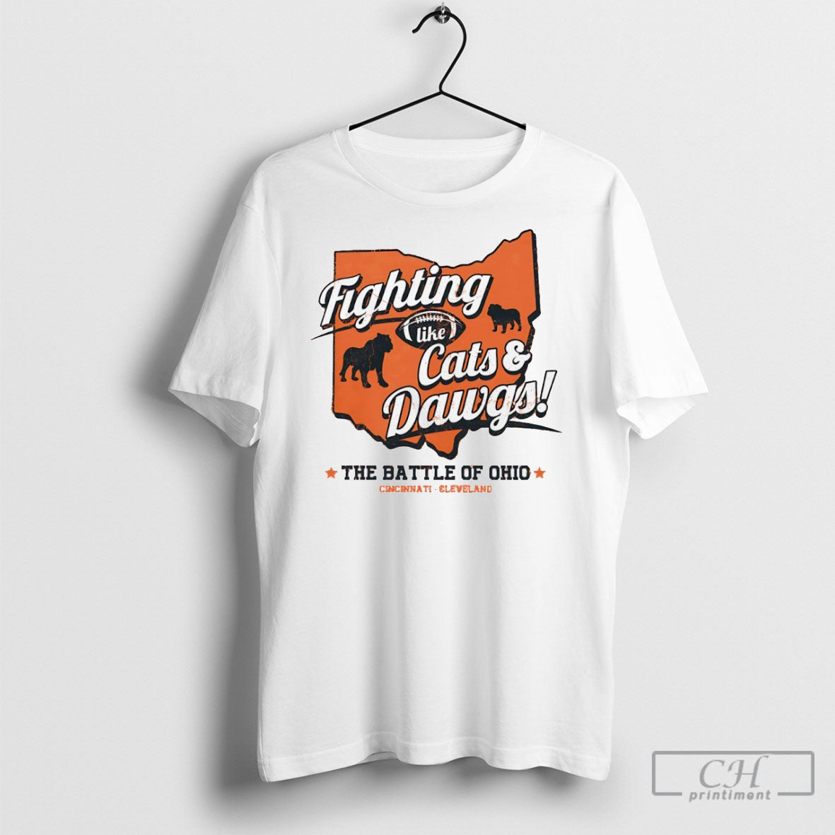 Fighting Like Cats And Dawgs The Battle Of Ohio - Adult & Kids T-Shirts, Sweatshirts & Hoodies apparel design preview 1