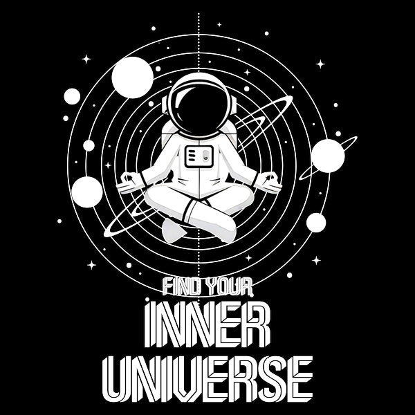 Find Your Inner Universe Meditative Astronaut Design - Adult & Kids T-Shirts, Sweatshirts & Hoodies apparel design preview 1