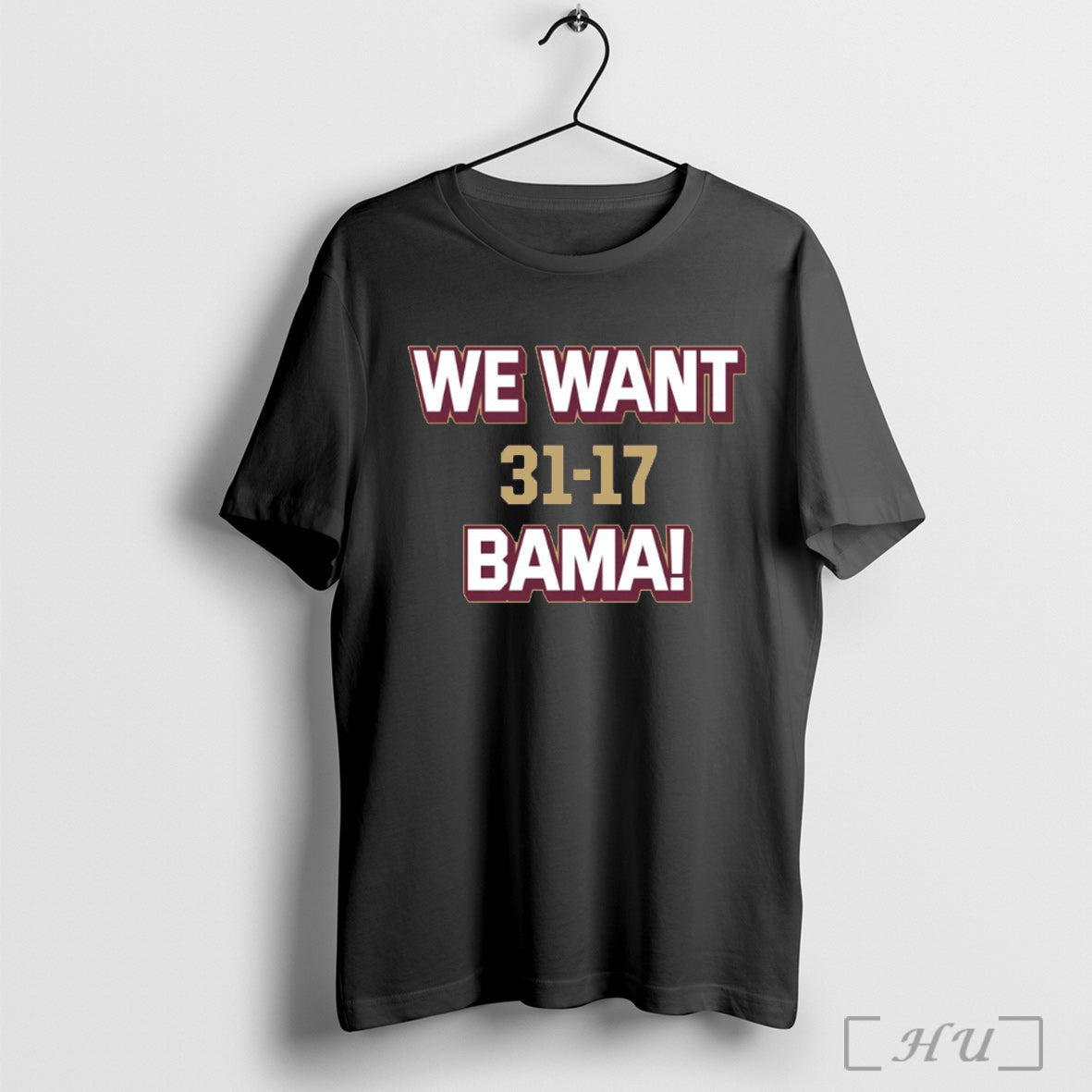 Florida State Seminoles We Want Bama Score - Adult & Kids T-Shirts, Sweatshirts & Hoodies apparel design preview 1