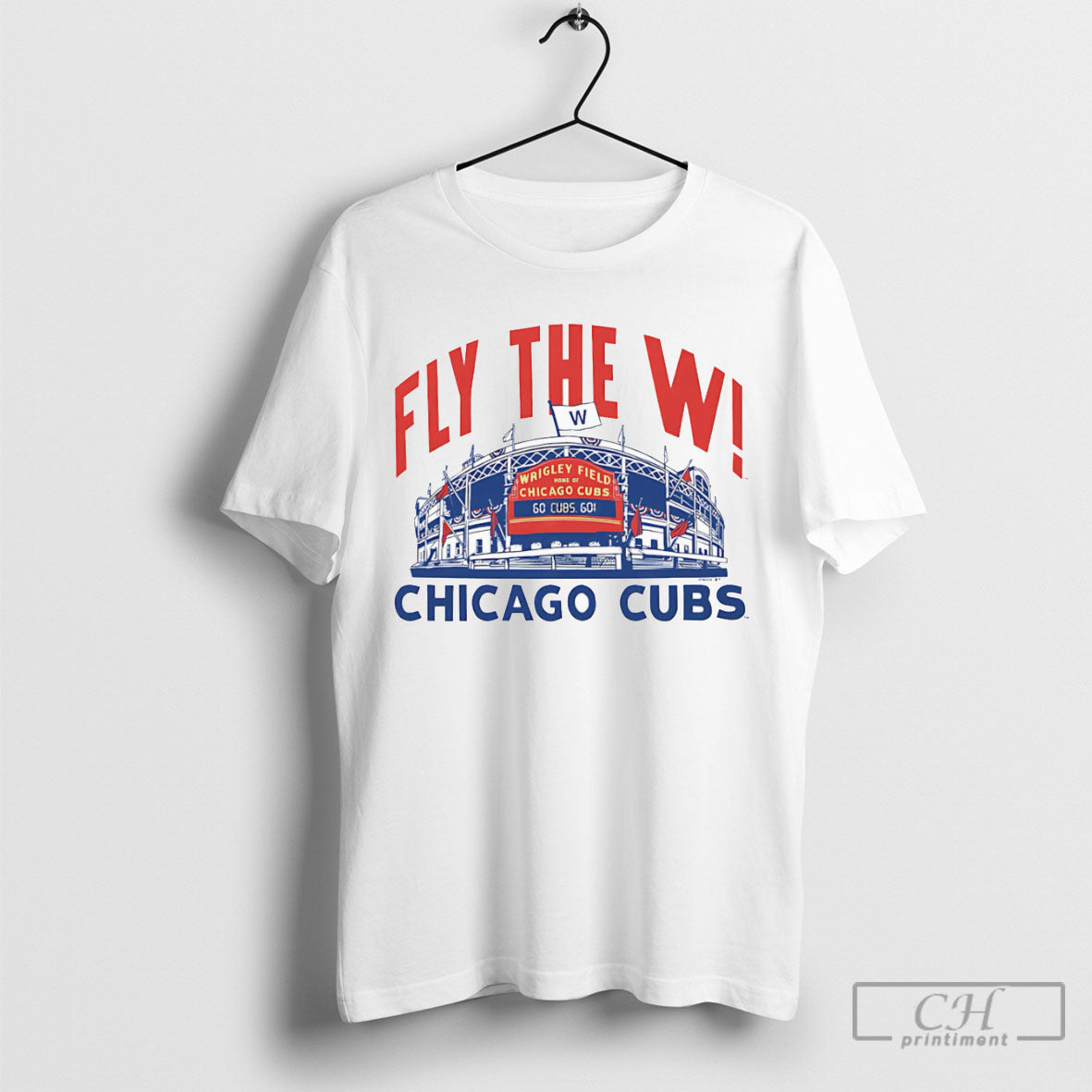 Fly The W Chicago Cubs - Adult & Kids T-Shirts, Sweatshirts & Hoodies apparel design preview 1