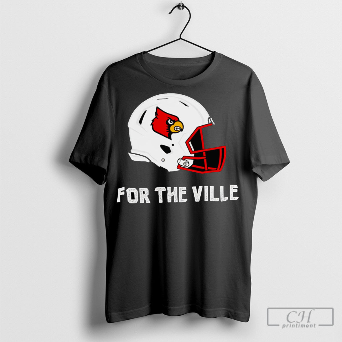 For The Ville St Louis Cardinals Helmet Football - Adult & Kids T-Shirts, Sweatshirts & Hoodies apparel design preview 1