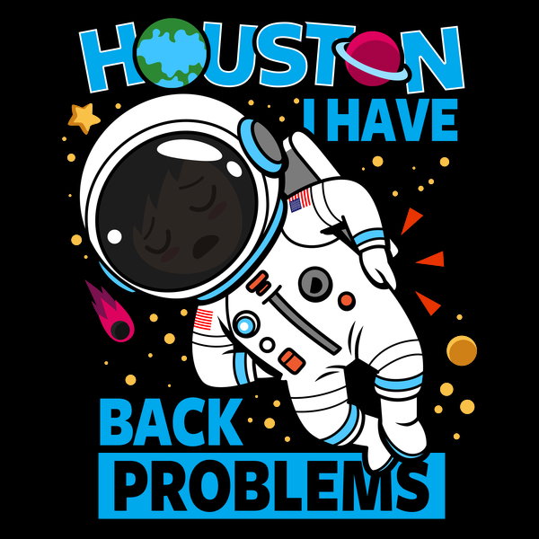 Funny Nasa Houston Astronaut Cartoon Meme - Adult & Kids T-Shirts, Sweatshirts & Hoodies apparel design preview 1