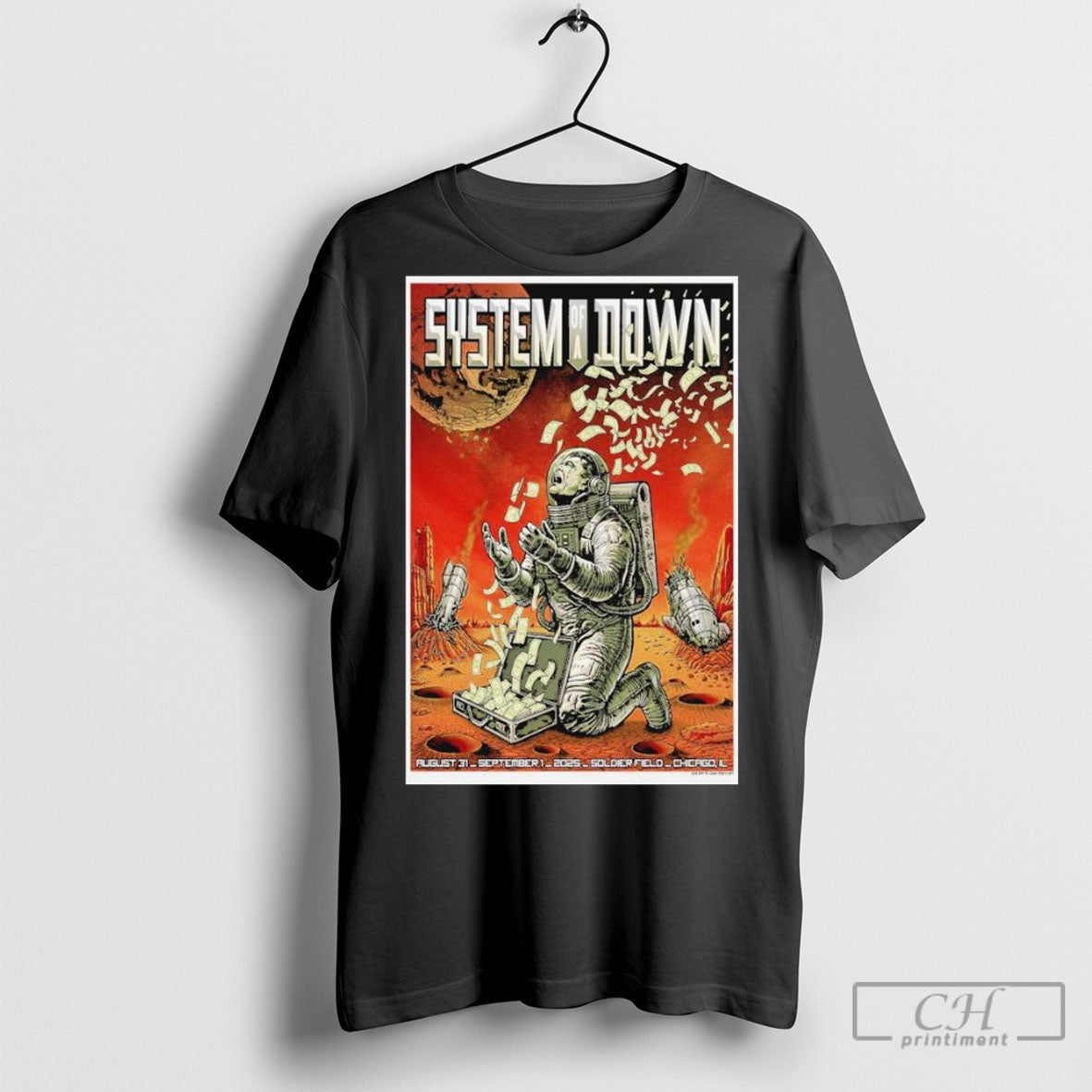 Funny System Of A Down Soldier Field Chicago Il Aug - Adult & Kids T-Shirts, Sweatshirts & Hoodies apparel design preview 1