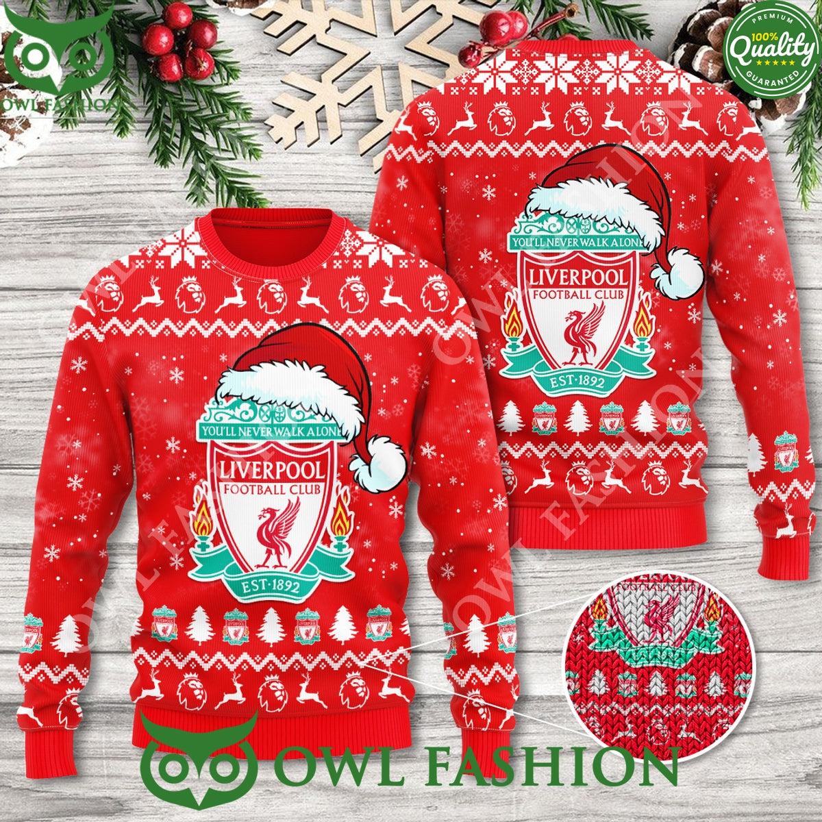 Liverpool You'll never walk alone est 1892 3D Ugly - Adult & Kids T-Shirts, Sweatshirts & Hoodies apparel design preview 1
