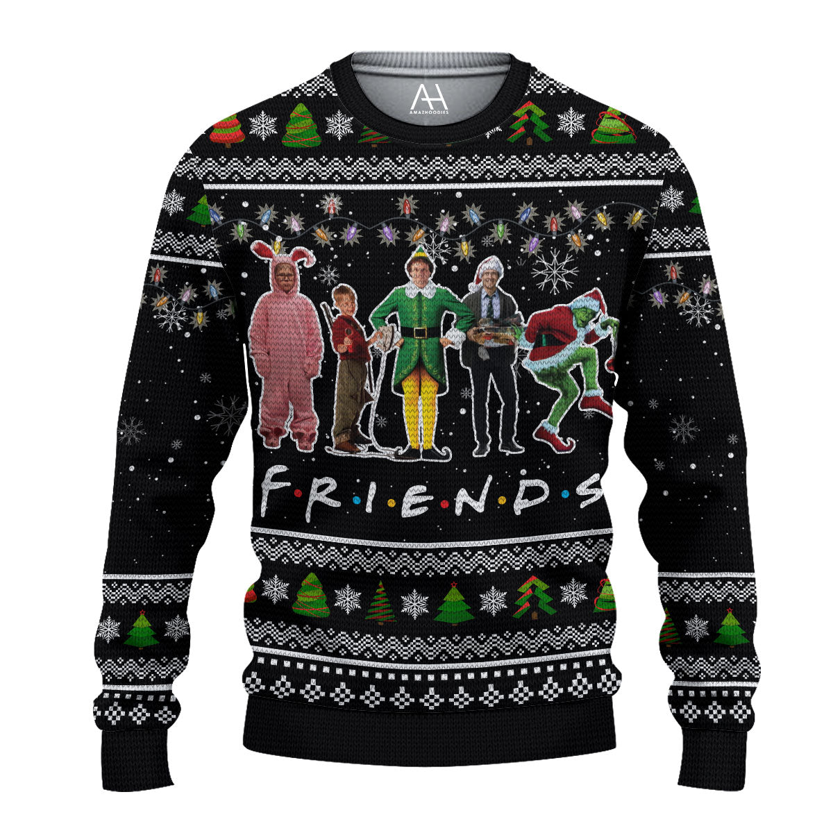 Friends Christmas 3D Ugly Sweater Jumper - Adult & Kids T-Shirts, Sweatshirts & Hoodies apparel design preview 1