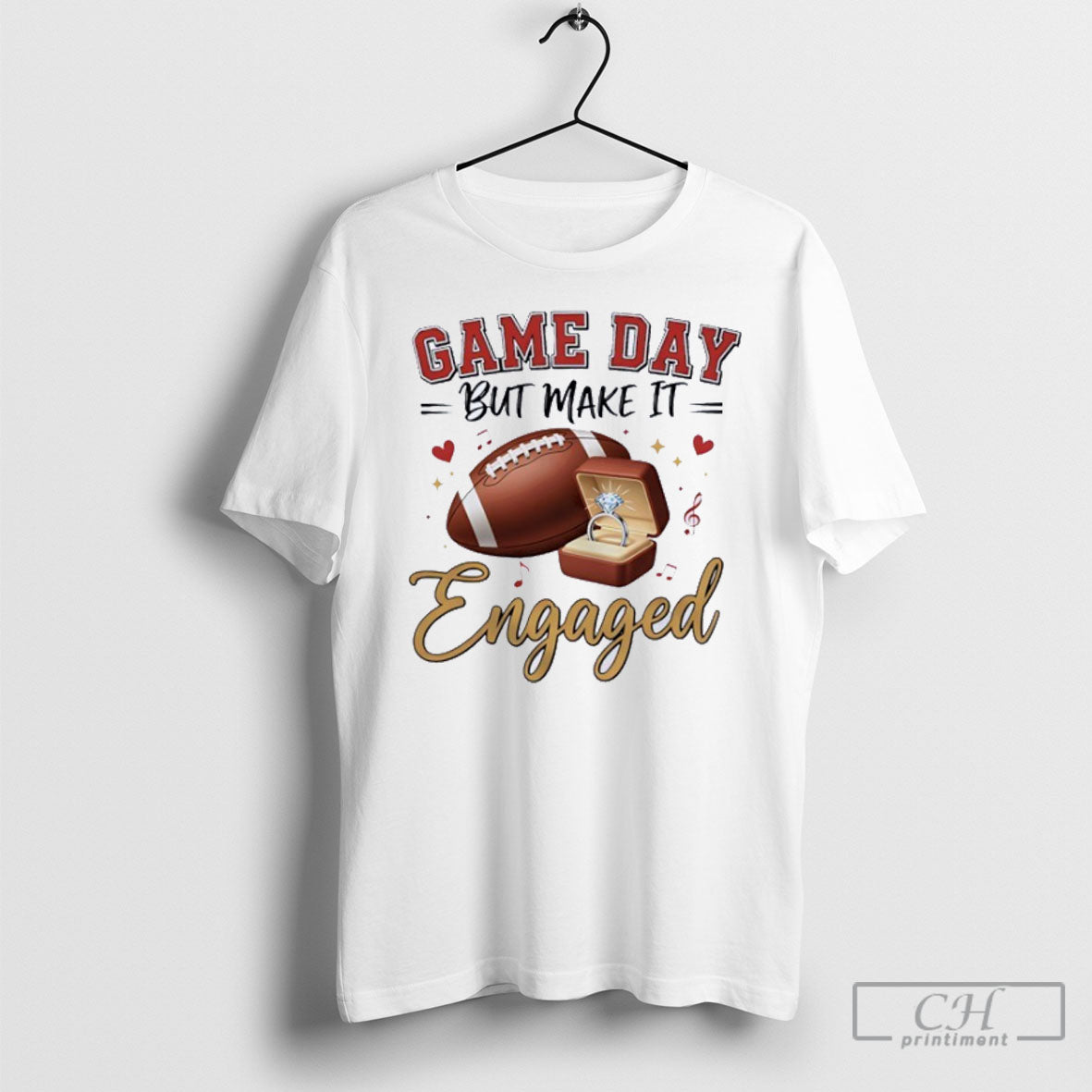 Game Day But Make It Engaged - Adult & Kids T-Shirts, Sweatshirts & Hoodies apparel design preview 1