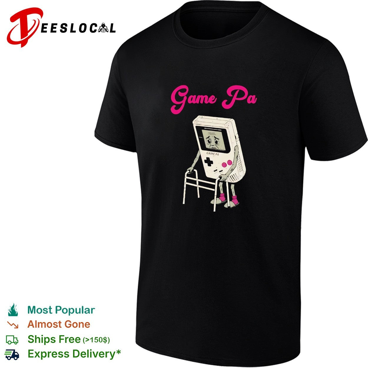 Game Pa old Boy walker parody - Adult & Kids T-Shirts, Sweatshirts & Hoodies apparel design preview 1