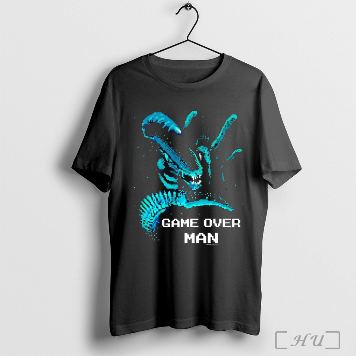 Game Over Man Aliens Pixel - Adult & Kids T-Shirts, Sweatshirts & Hoodies apparel design preview 1