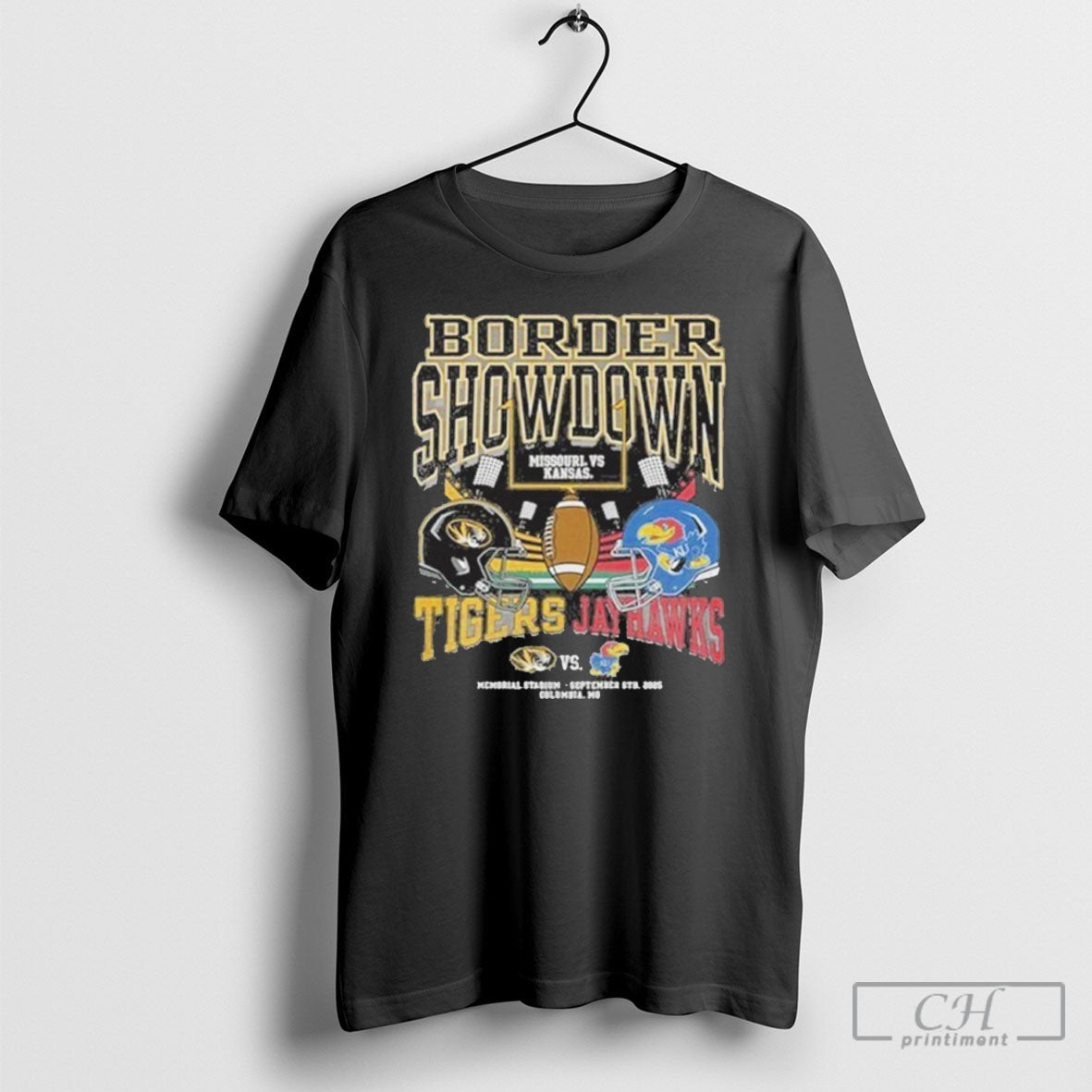 Gameday Border Showdown 2025 Kansas Vs Mizzou Matchup - Adult & Kids T-Shirts, Sweatshirts & Hoodies apparel design preview 1