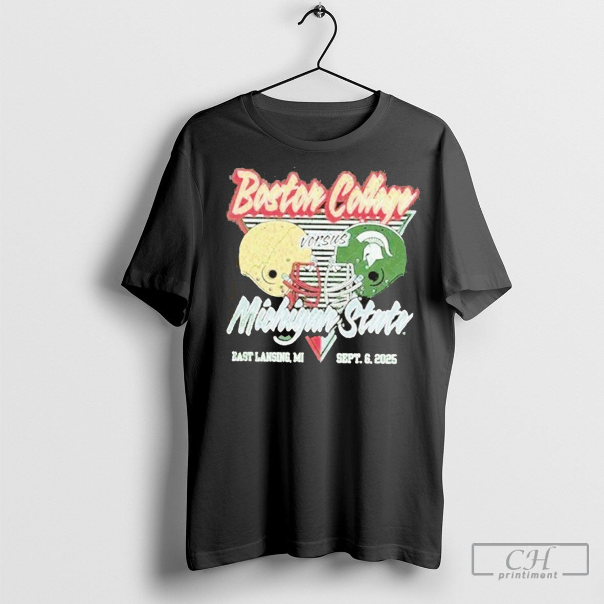 Gameday Showdown 2025 Michigan State Vs Boston - Adult & Kids T-Shirts, Sweatshirts & Hoodies apparel design preview 1