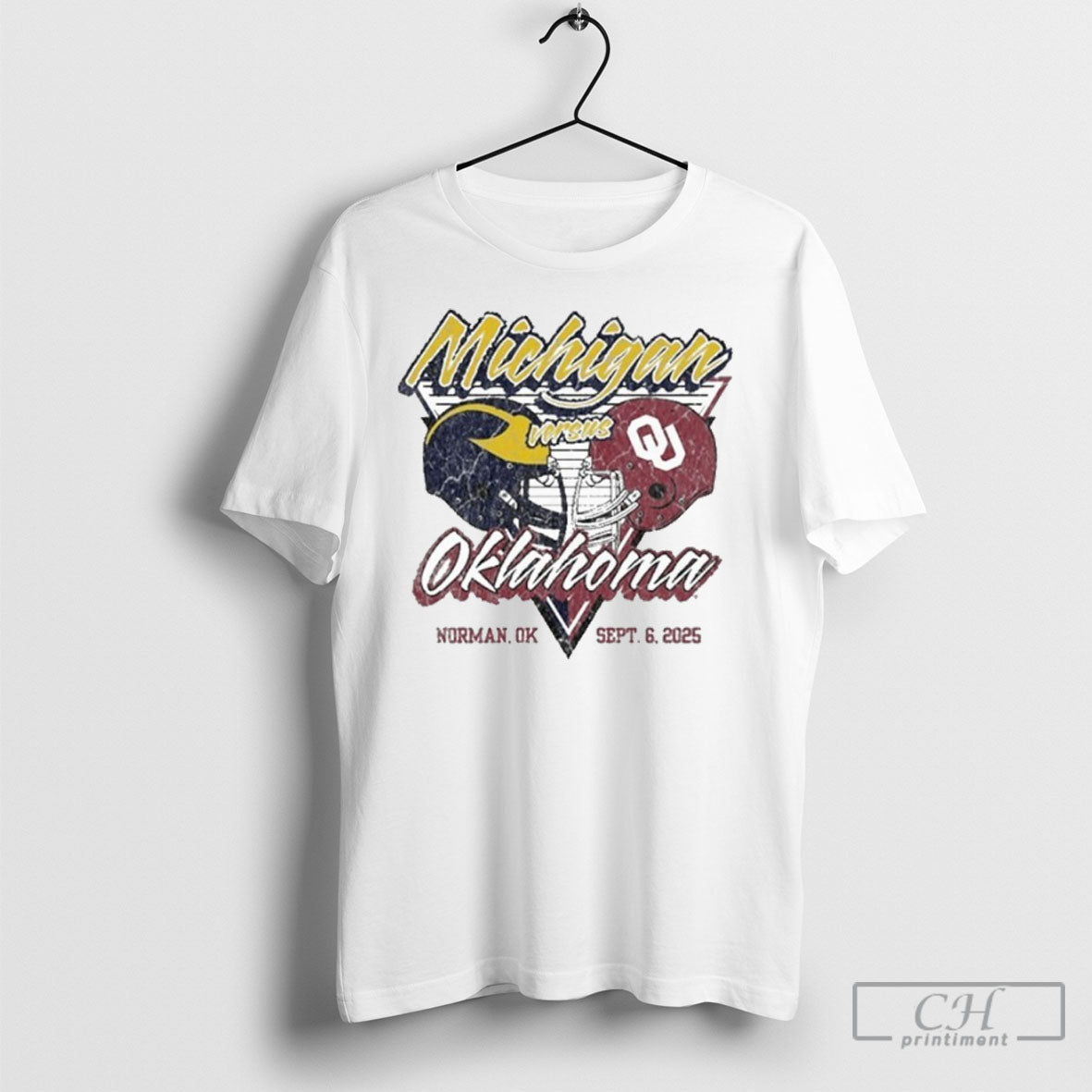 Gameday Showdown 2025 Michigan Vs Oklahoma Matchup T - Adult & Kids T-Shirts, Sweatshirts & Hoodies apparel design preview 1