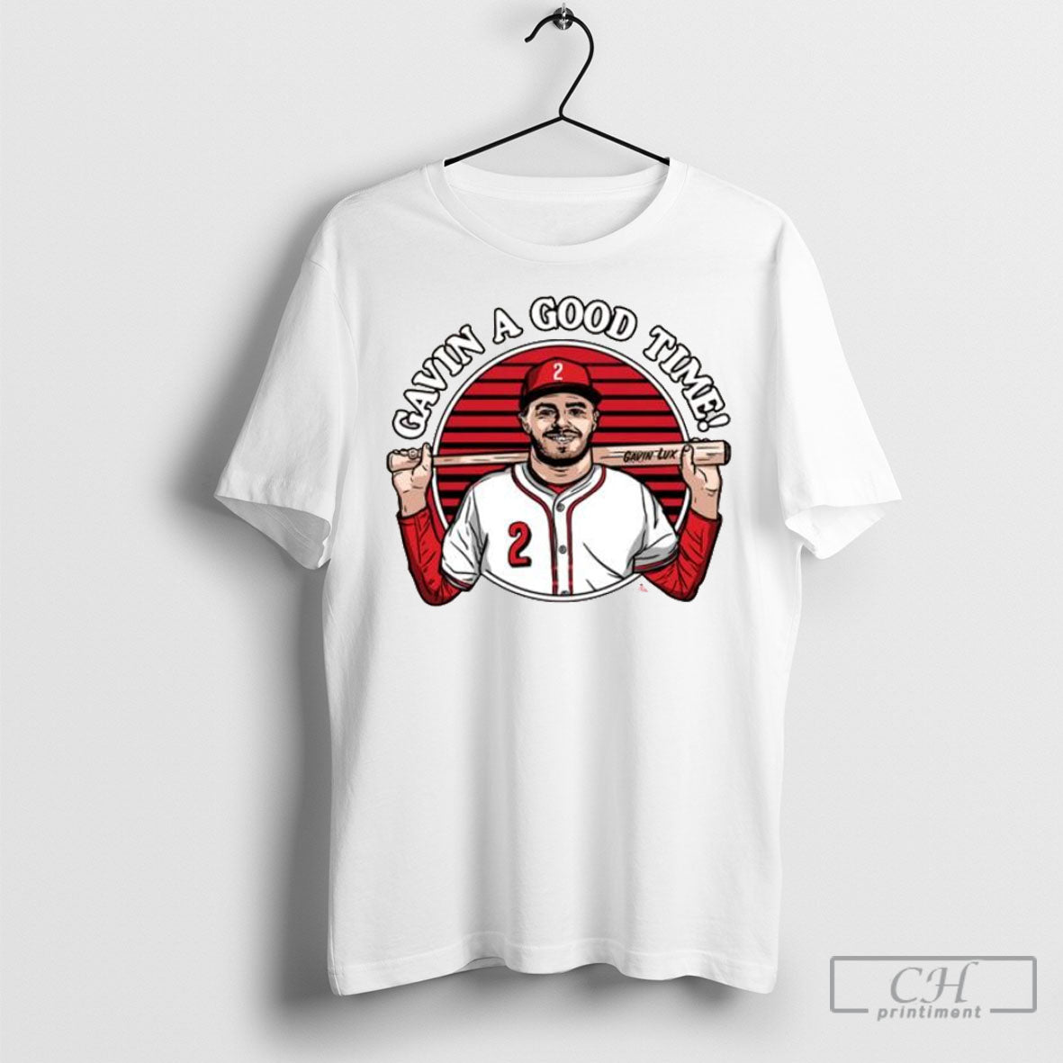 Gavin A Good Time Lux Cincinnati Reds Mlb - Adult & Kids T-Shirts, Sweatshirts & Hoodies apparel design preview 1