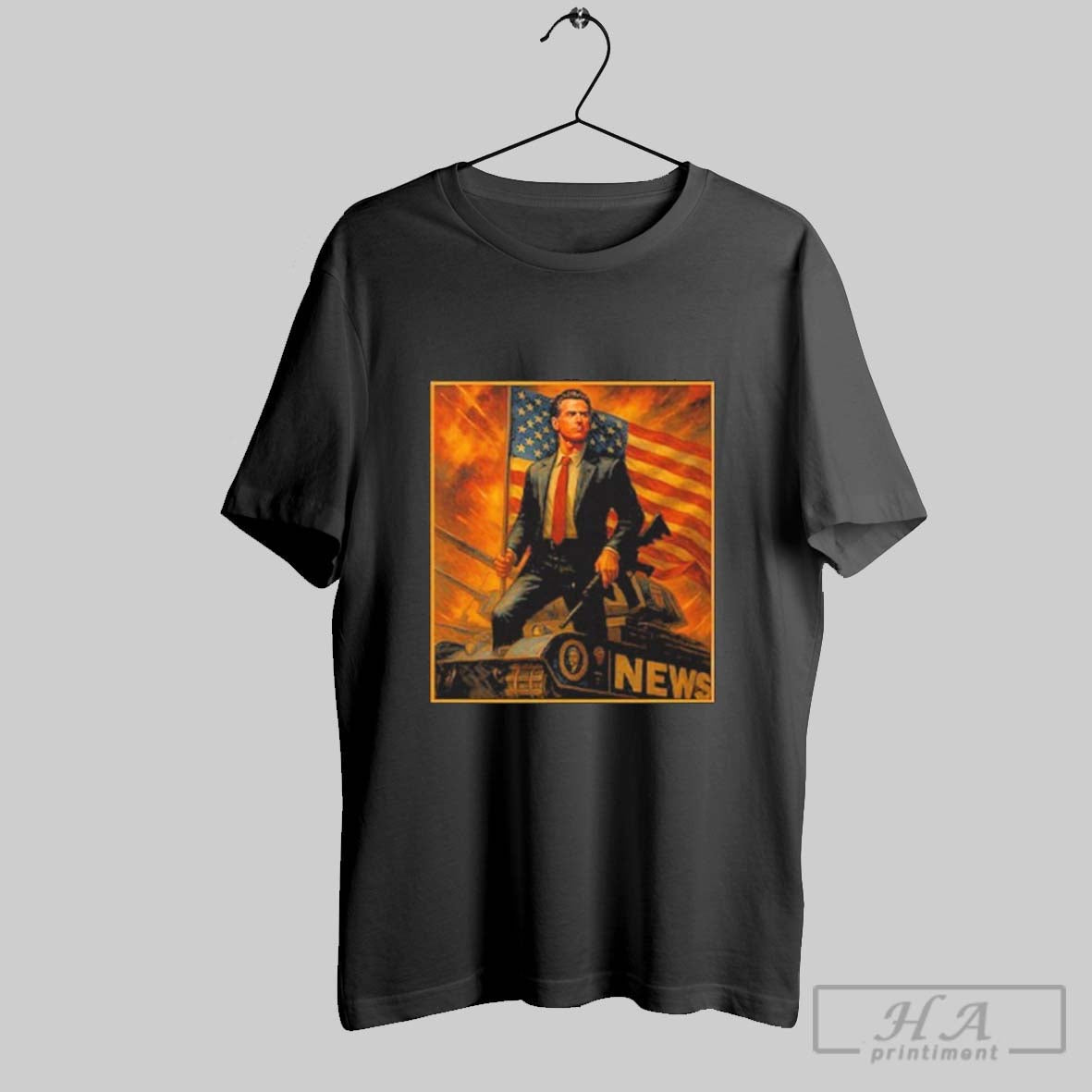 Gavin Newsom Patriotic Tank - Adult & Kids T-Shirts, Sweatshirts & Hoodies apparel design preview 1