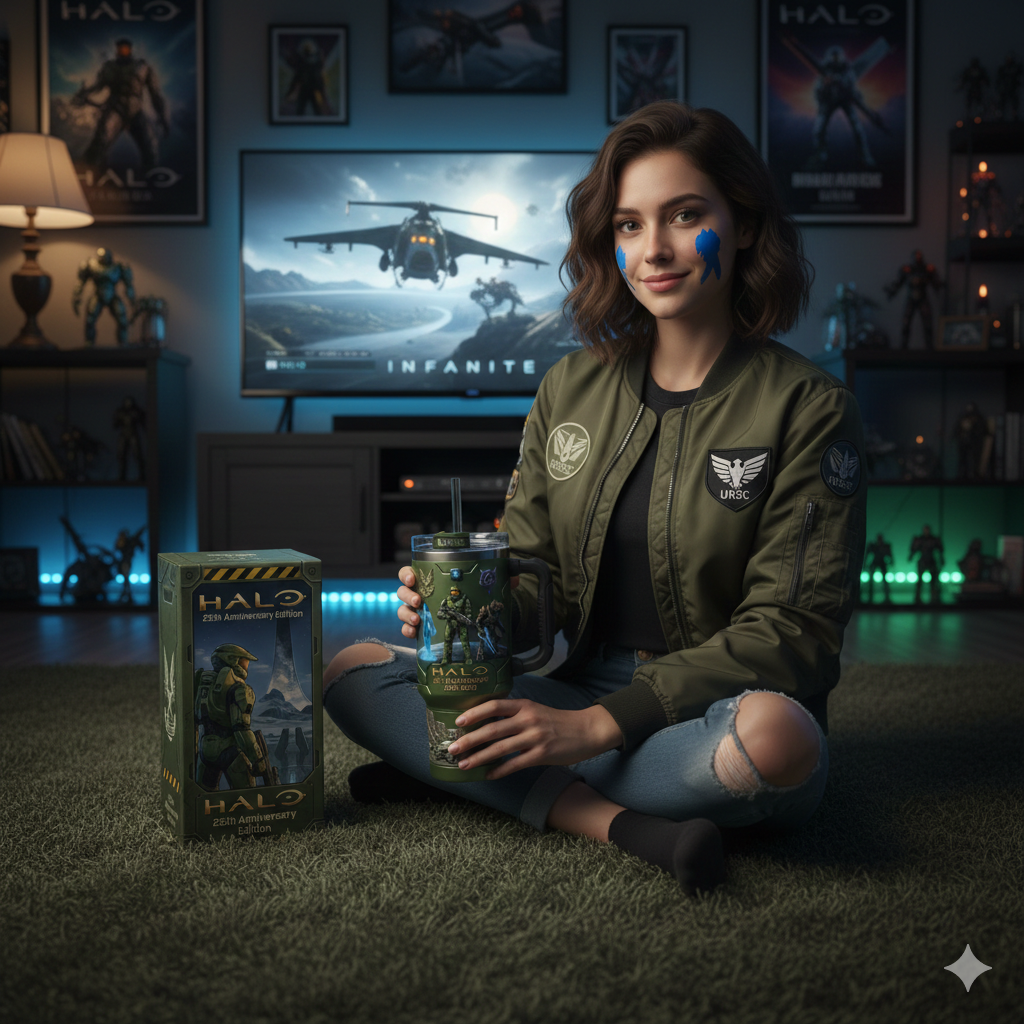 Halo Master Chief 25Th Anniversary Edition Stanley - Adult & Kids T-Shirts, Sweatshirts & Hoodies apparel design preview 1